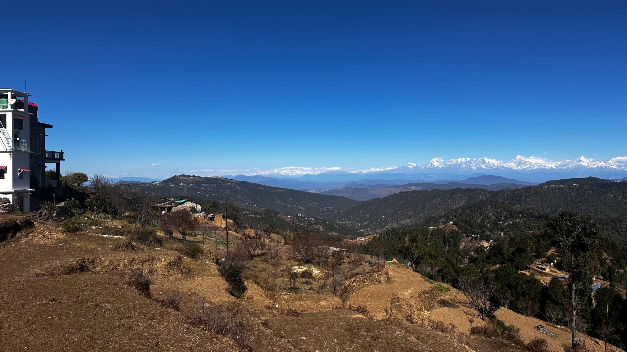 Outside Himalayas And Mountains View From Hotel Amber Himalayas
